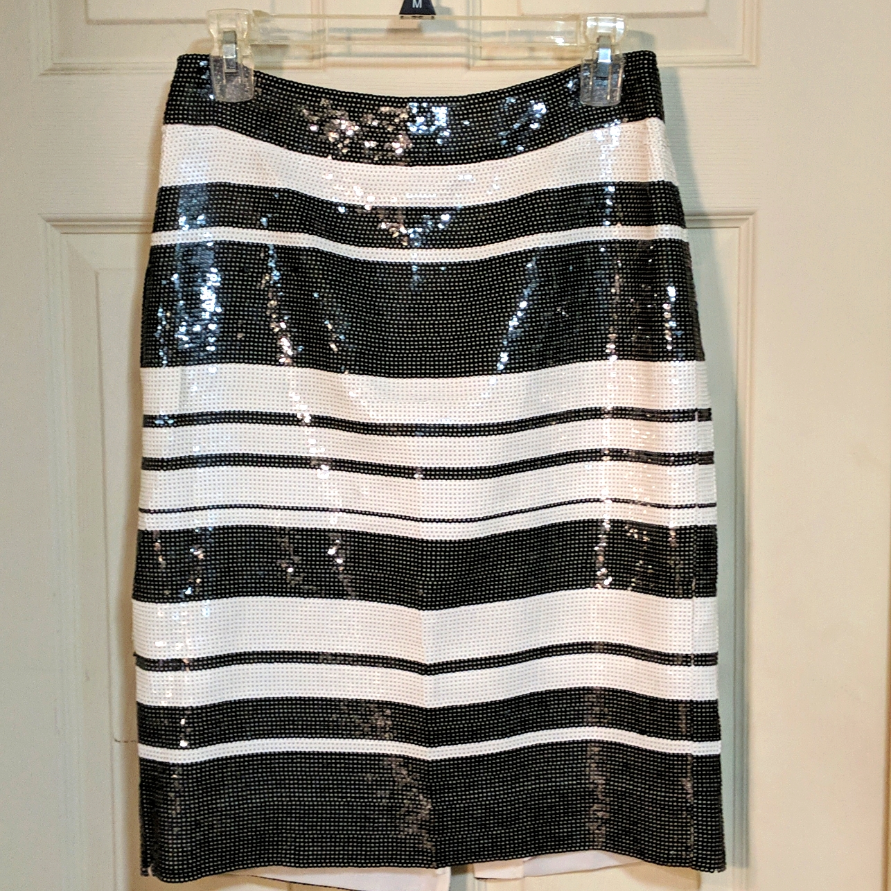 Nwt Kate Spade Size 4 Sequin Cape Stripe Skirt